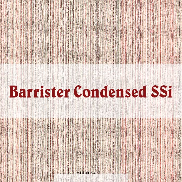 Barrister Condensed SSi example